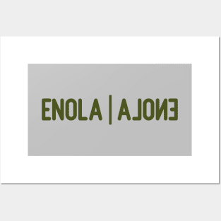Enola Alone, green Posters and Art